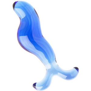 Share Satisfaction Lucent Glass Butt Plug Blue Tail