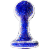 Share Satisfaction Lucent Glass Butt Plug Blue