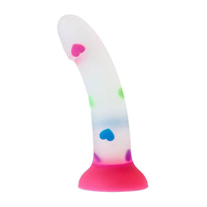 Nood Colours Love Heart Confetti Silicone Dildo (#272476)