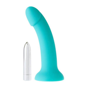 Nood Colours Silicone Dildo With Bullet Vibrator (#272479)