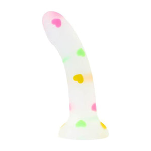 Nood Colours Love Heart Confetti Silicone Dildo (#272475)