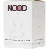 Nood Double Shot Double Ended Masturbator Clear