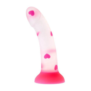 Nood Colours Love Heart Confetti Silicone Dildo (#272477)