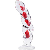 Share Satisfaction Lucent Glass Dildo Curved Red