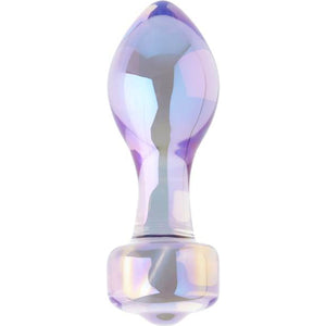 Share Satisfaction Lucent Glass Butt Plug Clear Prism