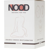 Nood Double Shot Double Ended Masturbator Vagina & Anal Brown