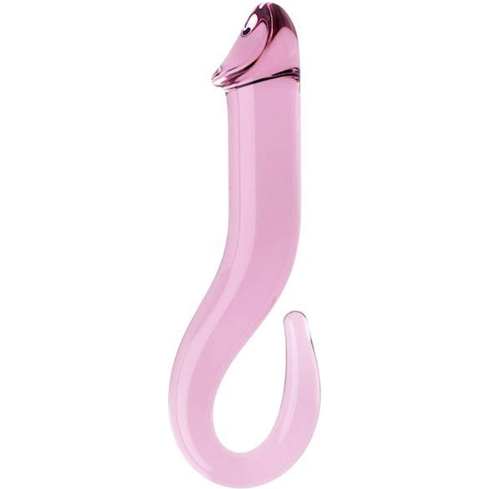 Share Satisfaction Lucent Glass Dildo Pink Tail