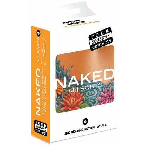 Four Seasons Naked Allsorts Condoms 6 Pack