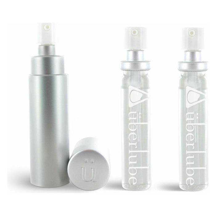 Uberlube Good-To-Go 15ml and 2 Refills Silicone Lubricant Silver Dispenser