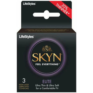 Lifestyles Skyn Elite Ultra Thin Non-Latex Condoms 3 Pack