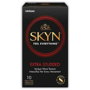 Lifestyles Skyn Extra Studded Non-Latex Condoms 10 Pack
