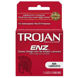 Trojan ENZ Non-Lubricated Condoms 3 Pack