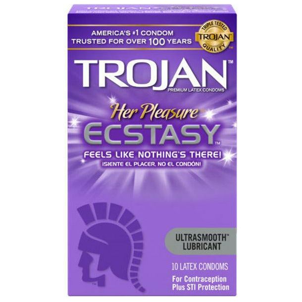 Trojan Her Pleasure Ecstacy Condoms 10 Pack