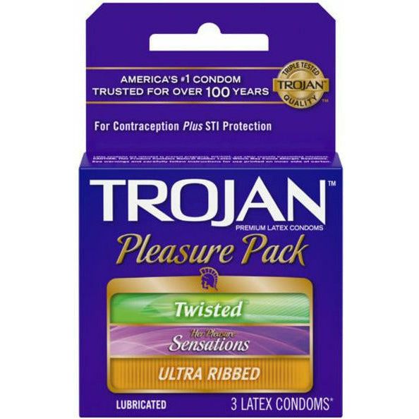Trojan Pleasure Pack Condoms 3 Pack