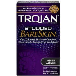 Trojan Studded Bare Skin Condoms 10 Pack