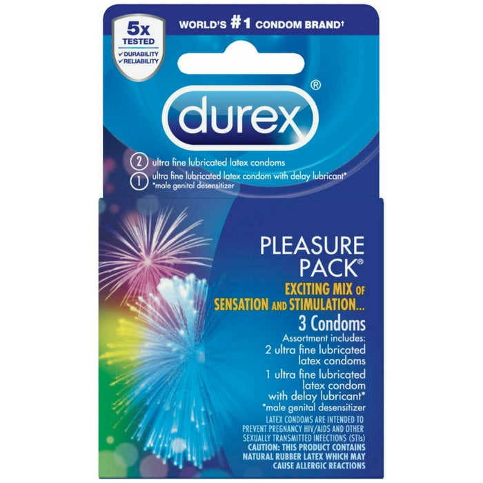 Durex Pleasure Pack Condoms 3 Pack