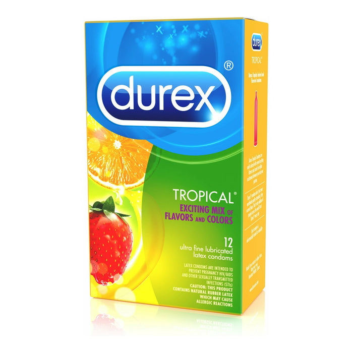 Durex Tropical Flavoured Condoms 12 Pack