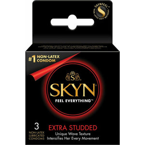 Lifestyles Skyn Extra Studded Non-Latex Condoms 3 Pack