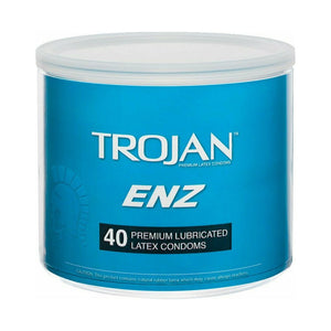 Trojan ENZ Lubricated Condoms 40 Pack Display Bowl