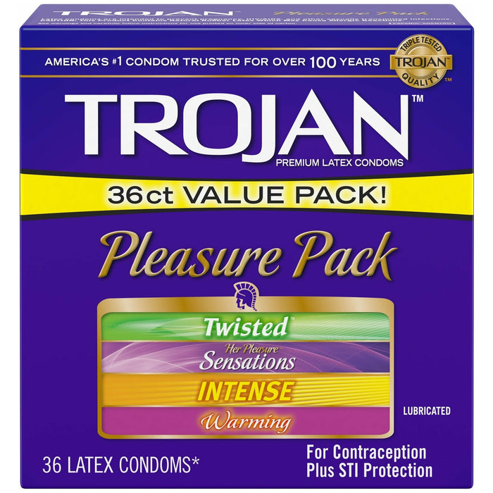 Trojan Pleasure Pack Condoms 36 Pack