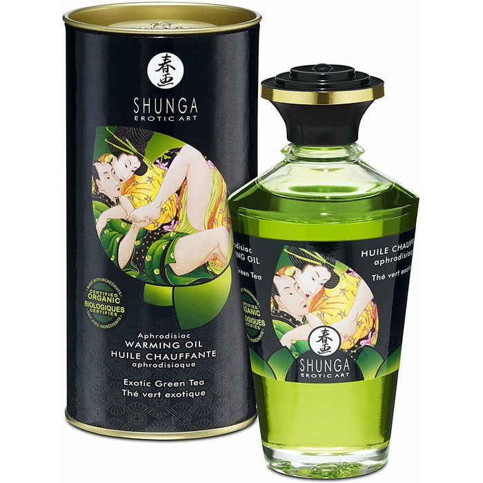 Shunga Warming Aphrodisiac Oil Organica Exotic Green Tea 100ml