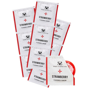 Share Satisfaction Flavoured Condoms Strawberry 100 Pack