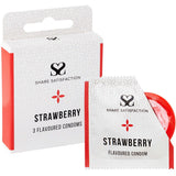 Share Satisfaction Flavoured Condoms Strawberry 3 Pack