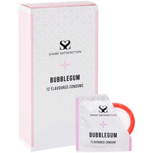 Share Satisfaction Flavoured Condoms Bubblegum 12 Pack