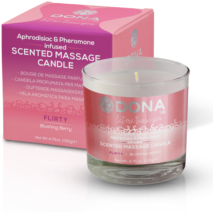 Dona Scented Massage Candle Flirty Aroma Blushing Berry 135g