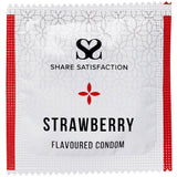 Share Satisfaction Flavoured Condoms Strawberry 3 Pack