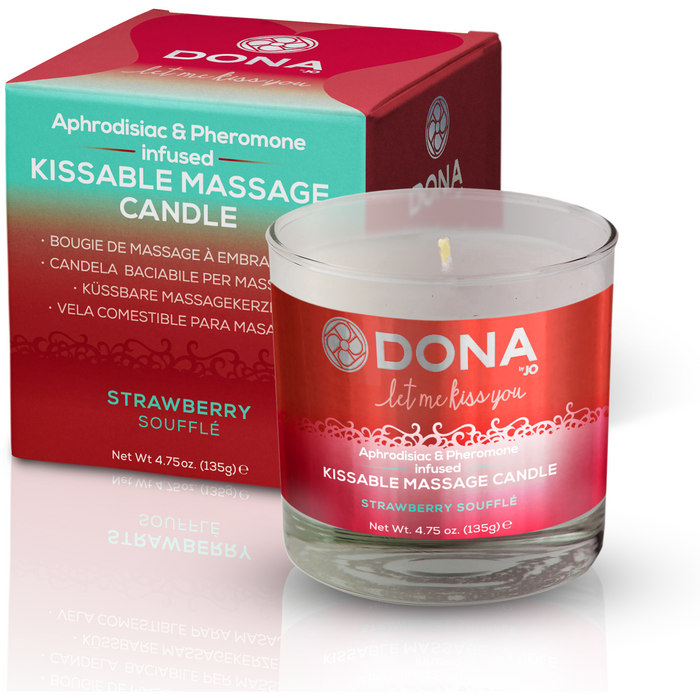 Dona Kissable Massage Candle Strawberry Souffle 135g